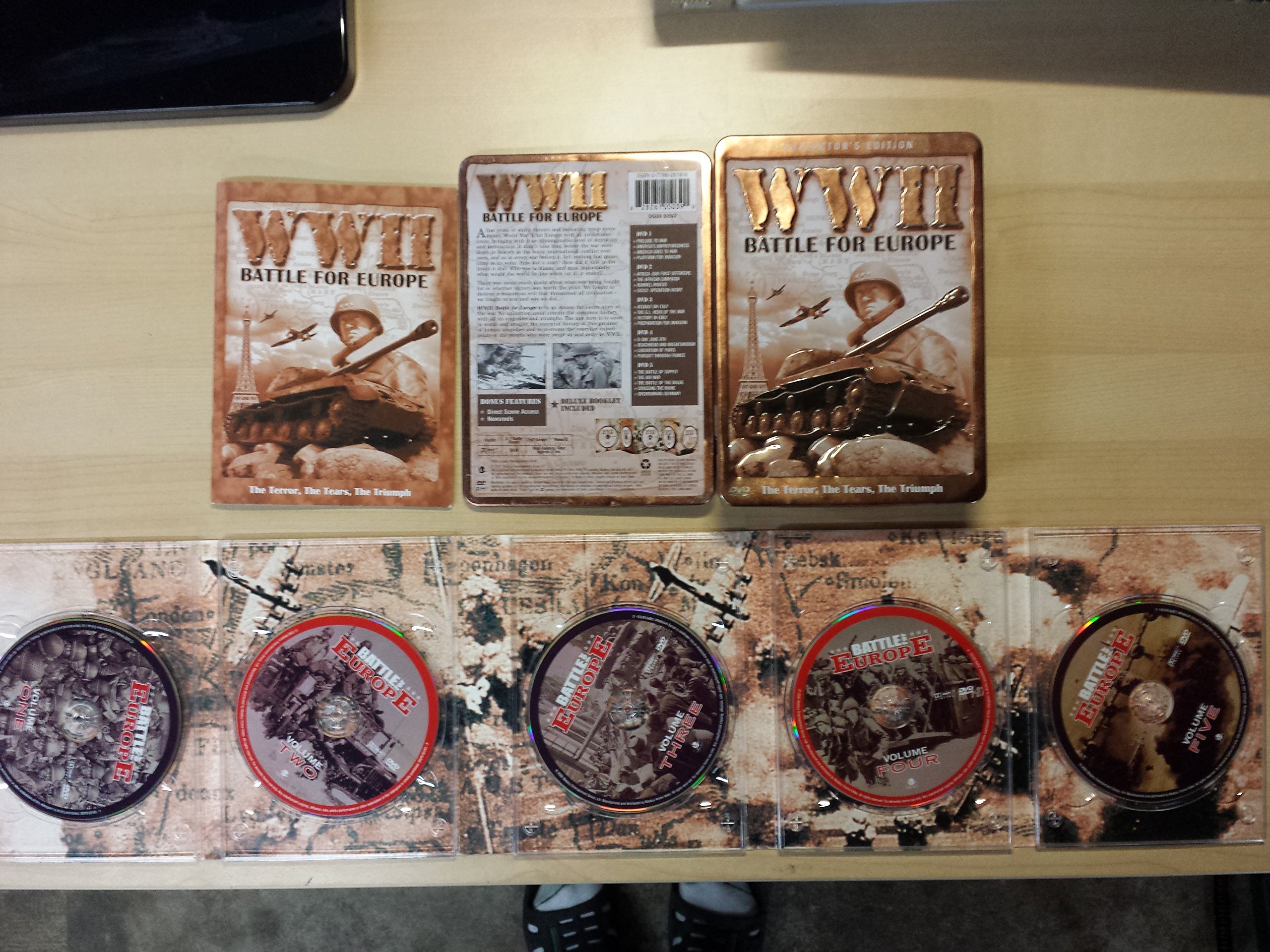 Wwii Battle for Europe DVD edicion Reino Unido para coleccionistas de cine belico europeo