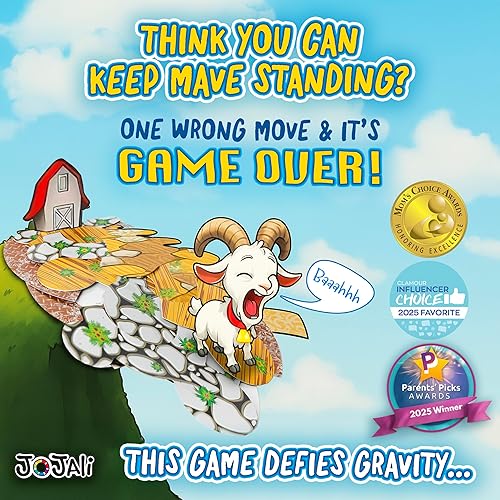 Miniatura 3 de Qué tan valiente es Mave - El primer juego de pila de borde de mesa, equilibrio de cartas, caos salvador de cabras, ideal para noches de juegos