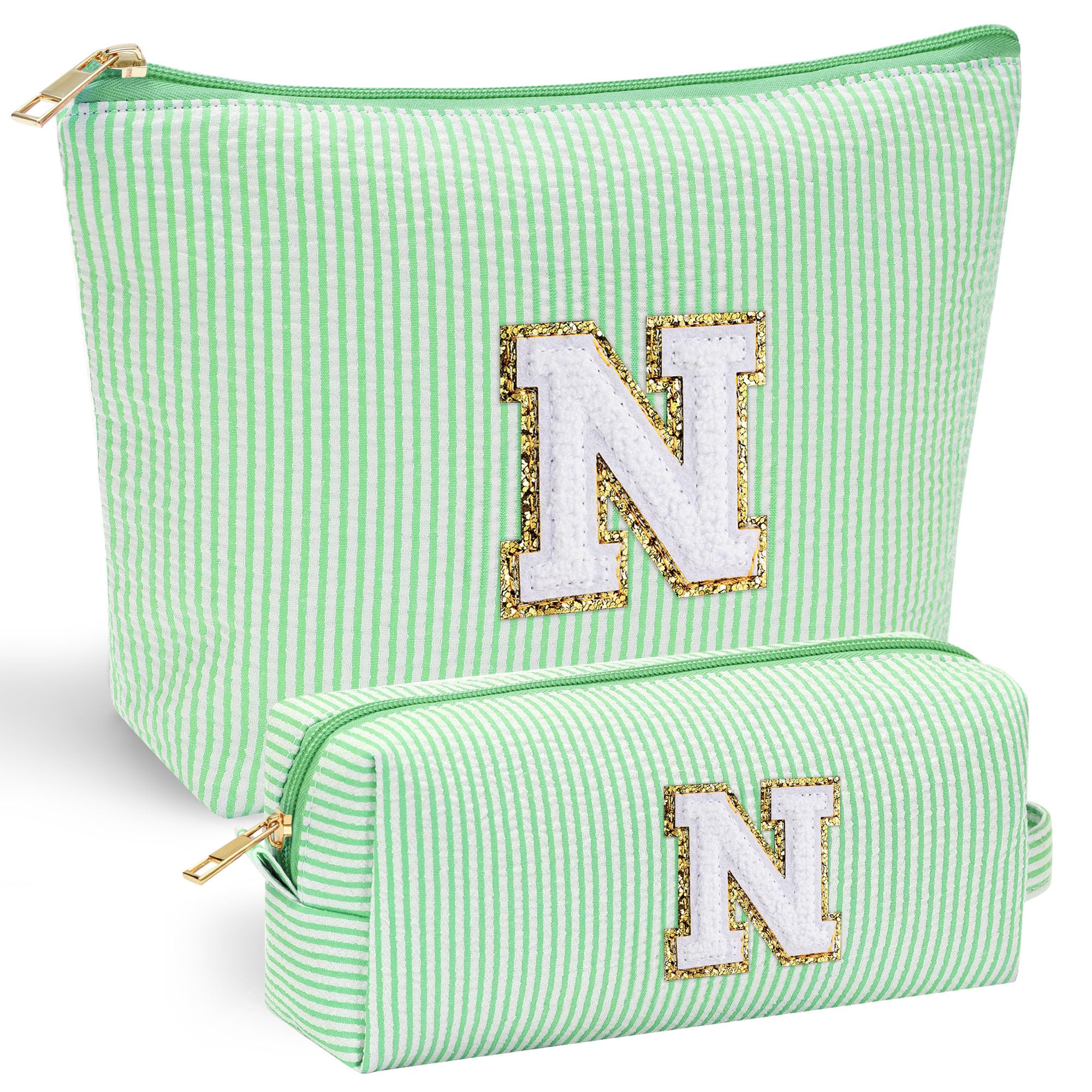 Parima Personalised Gifts for Girls Women - Personalised Make up Bag Initial Make up Bags A Preppy Stuff Birthday Gifts for Women Gift for Girl Womens Girlfriend Teenage Girls Gift Makeup Bag — view 48