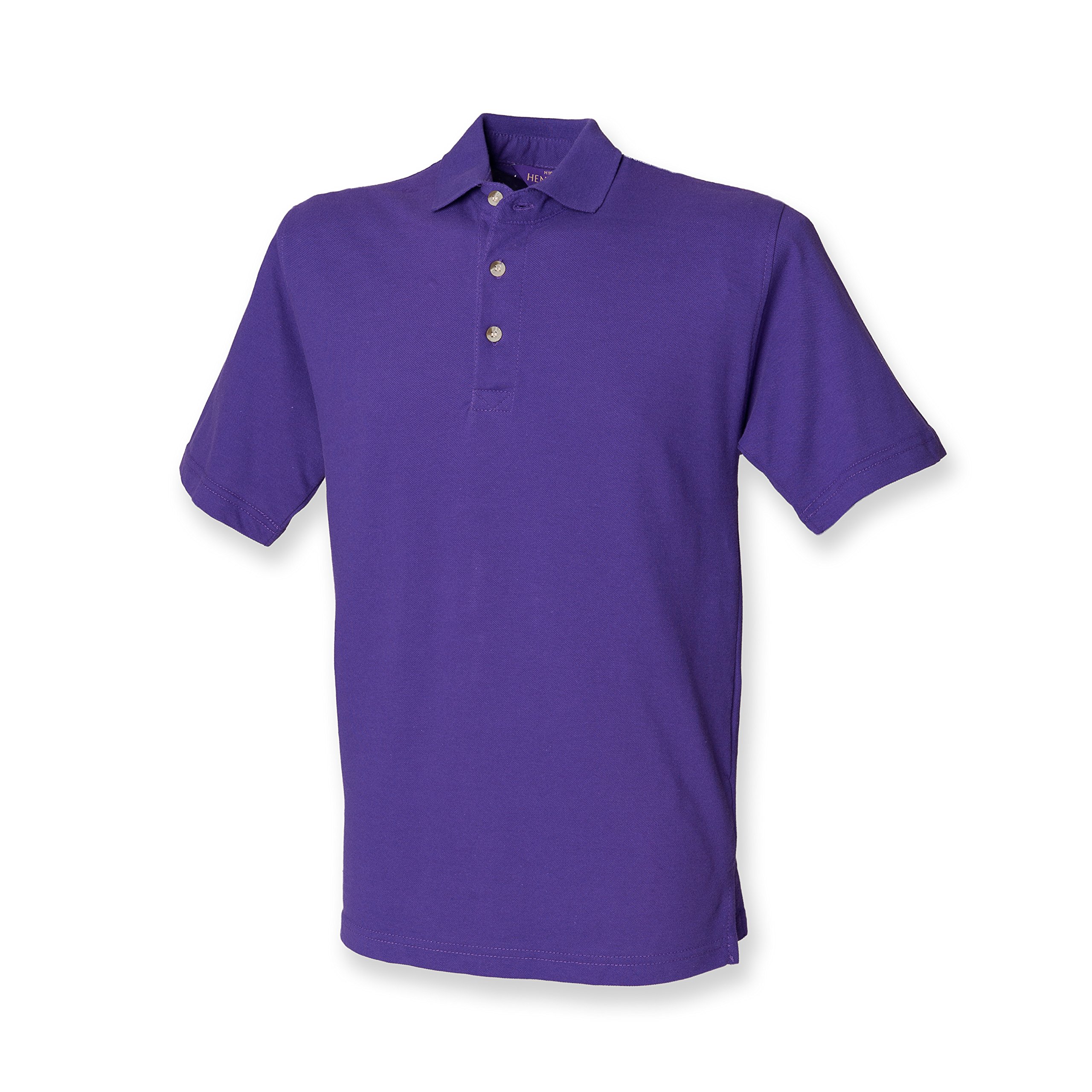 Polo violet manches courtes élégant texture douce homme taille M