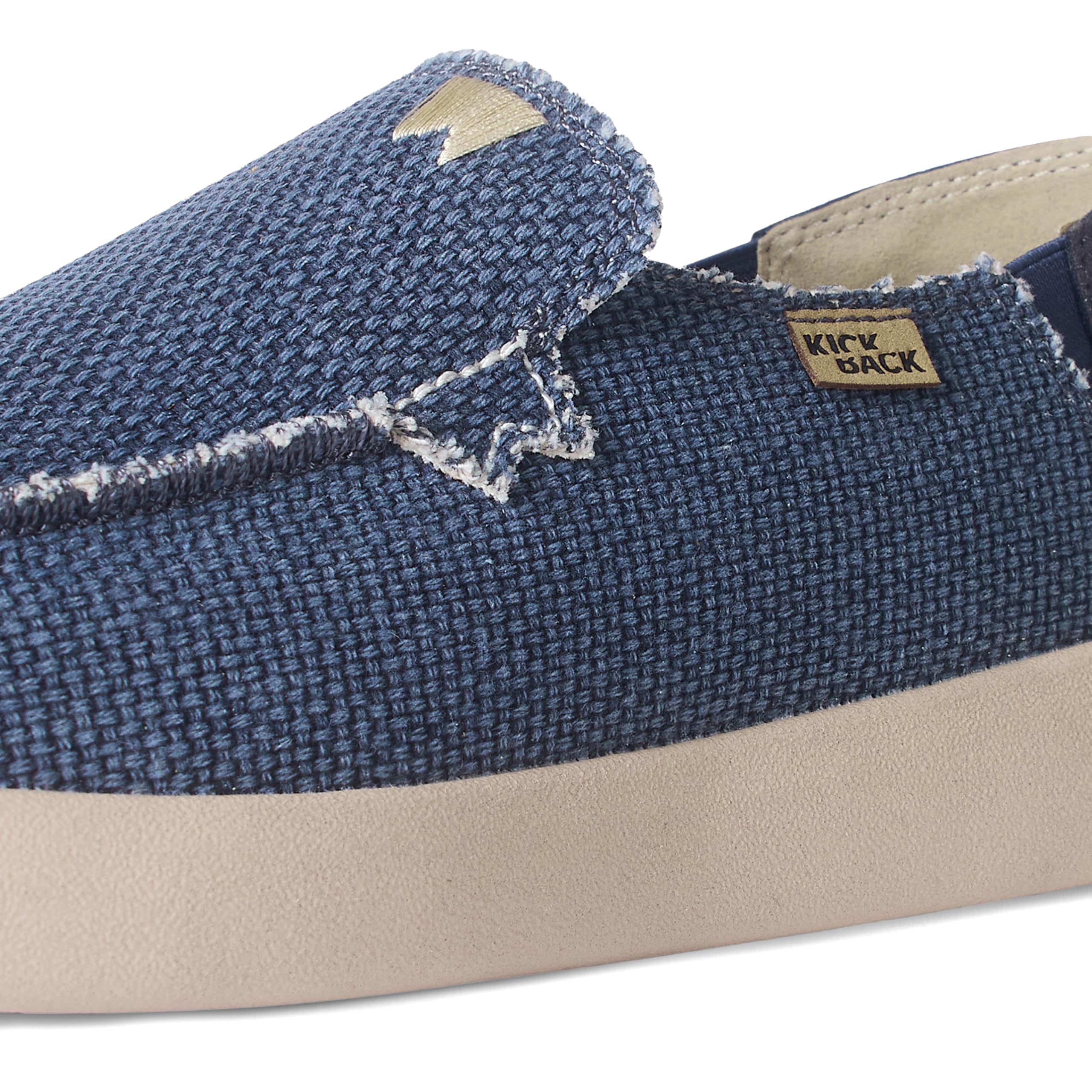 Kickback Barbeach Mocassins Slip‑on en Toile et Lin pour Homme – Chaussures d’Été Décontractées avec Semelle Antidérapante, Parfaites pour Les Voyages, la Plage et Le Quotidien