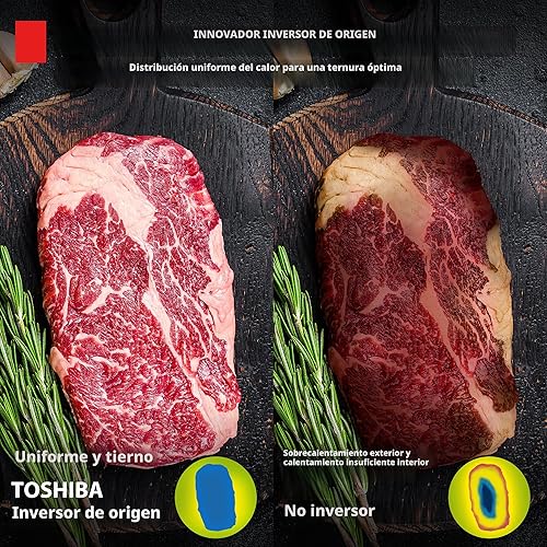 Miniatura 3 de TOSHIBA ML4-EM22PAIT(SS) Horno microondas de encimera con sensor de cocina, 6 menús automáticos, inversor de origen, bloqueo para niños, 2.2 pies