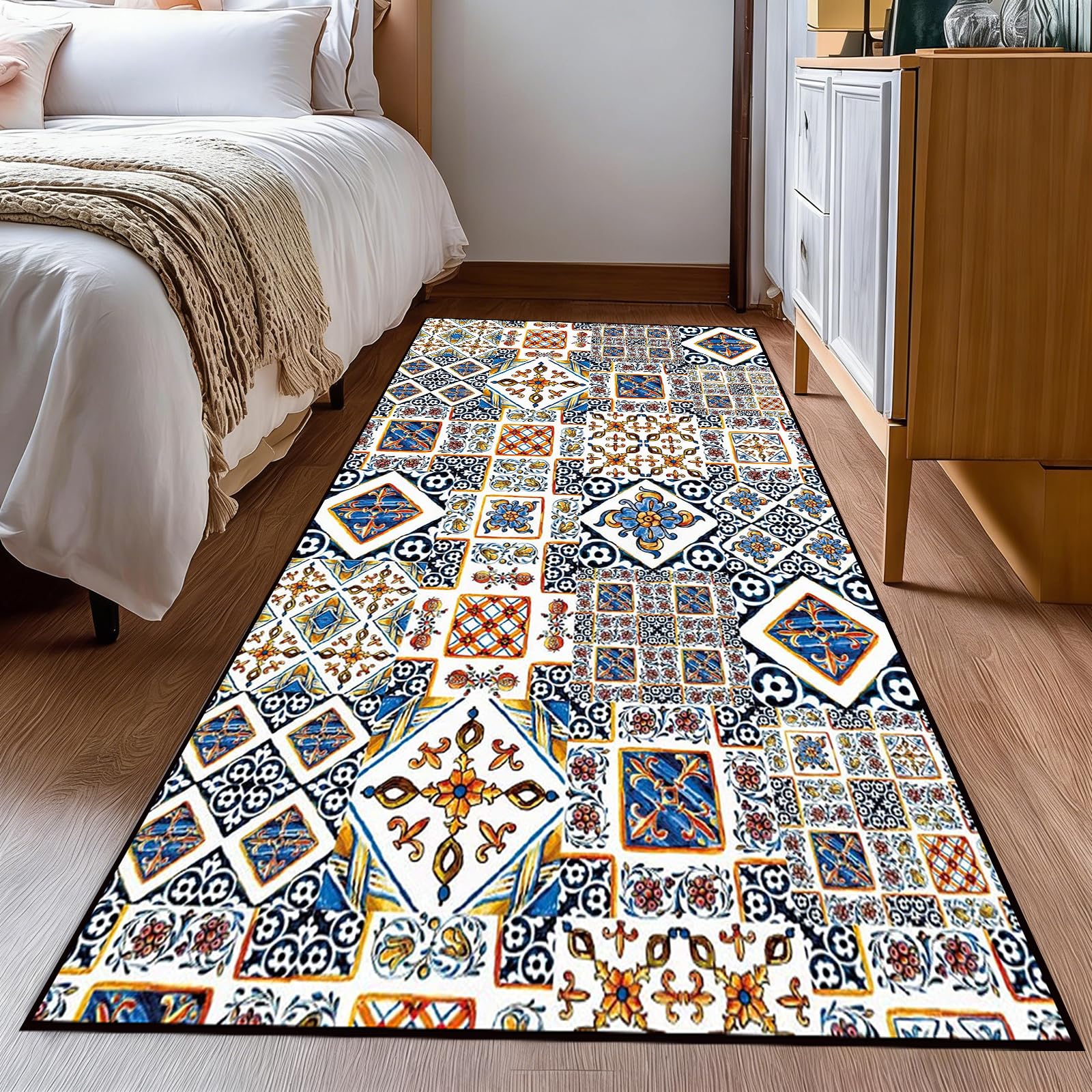 Tapis de cuisine lavable 110 x 365 cm antibactérien idéal en salle à manger