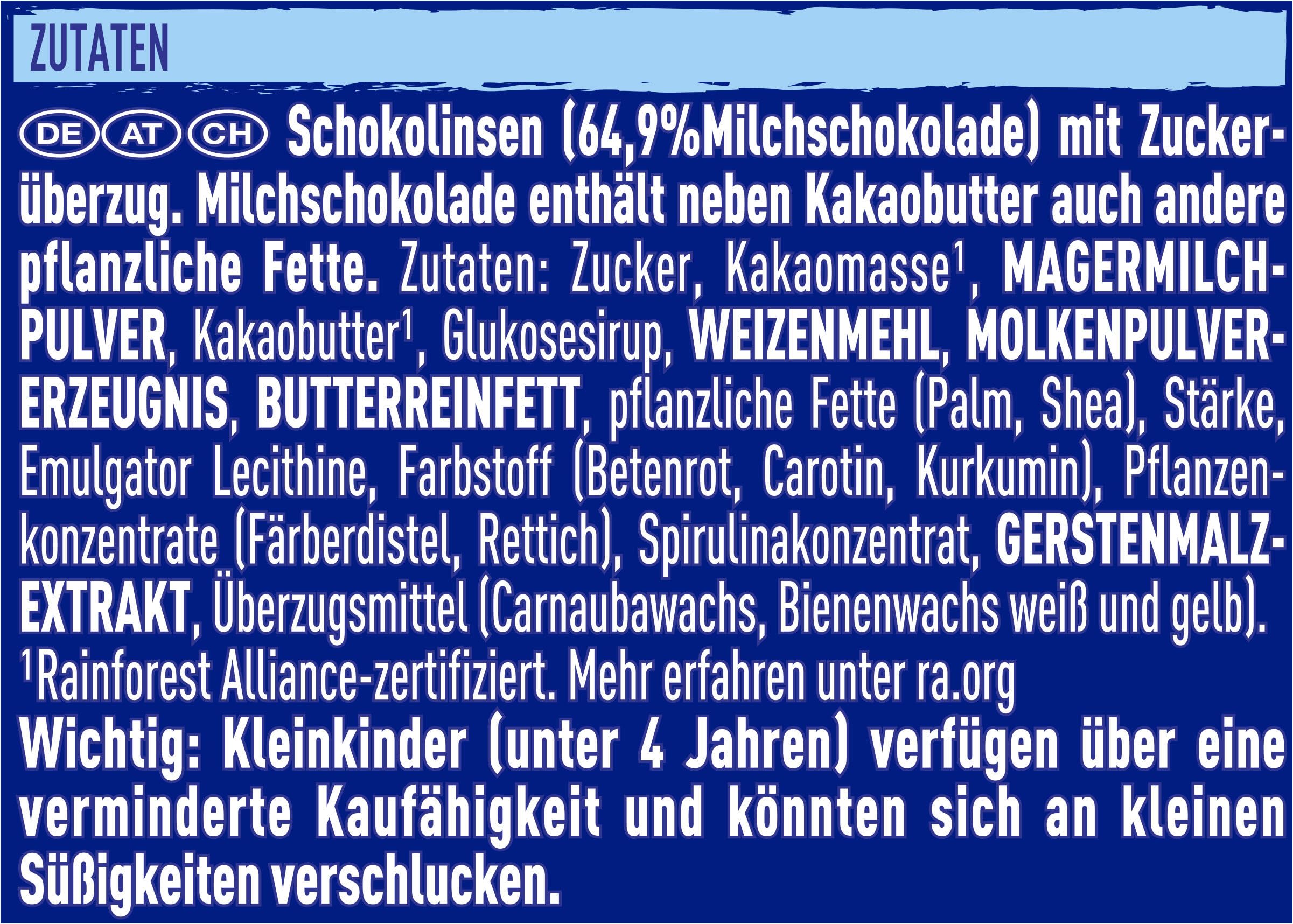 Nestlé SMARTIES Riesenrolle bunte Schokolinsen Hexagonrolle 20er Pack 20 x 130g
