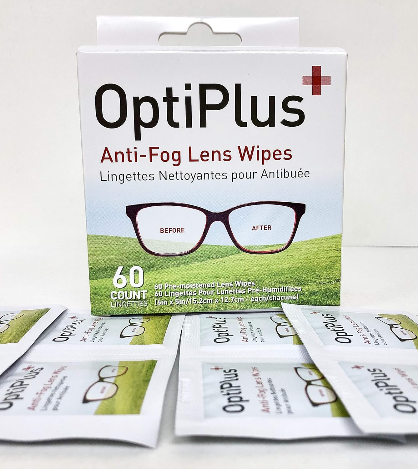 AntiFog Spectacles Lens Wipes OPTIPLUS Box of 60 Wipes Amazon.co.uk