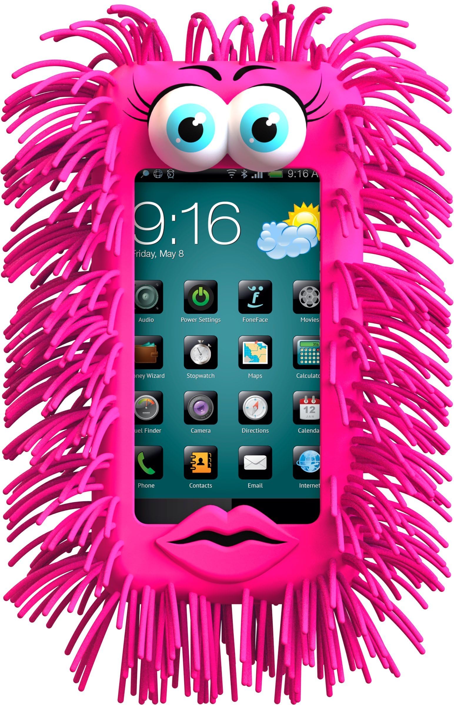 FoneFace QUINN The ONLY Universal Cover - Skin - Retail Packaging - Pink