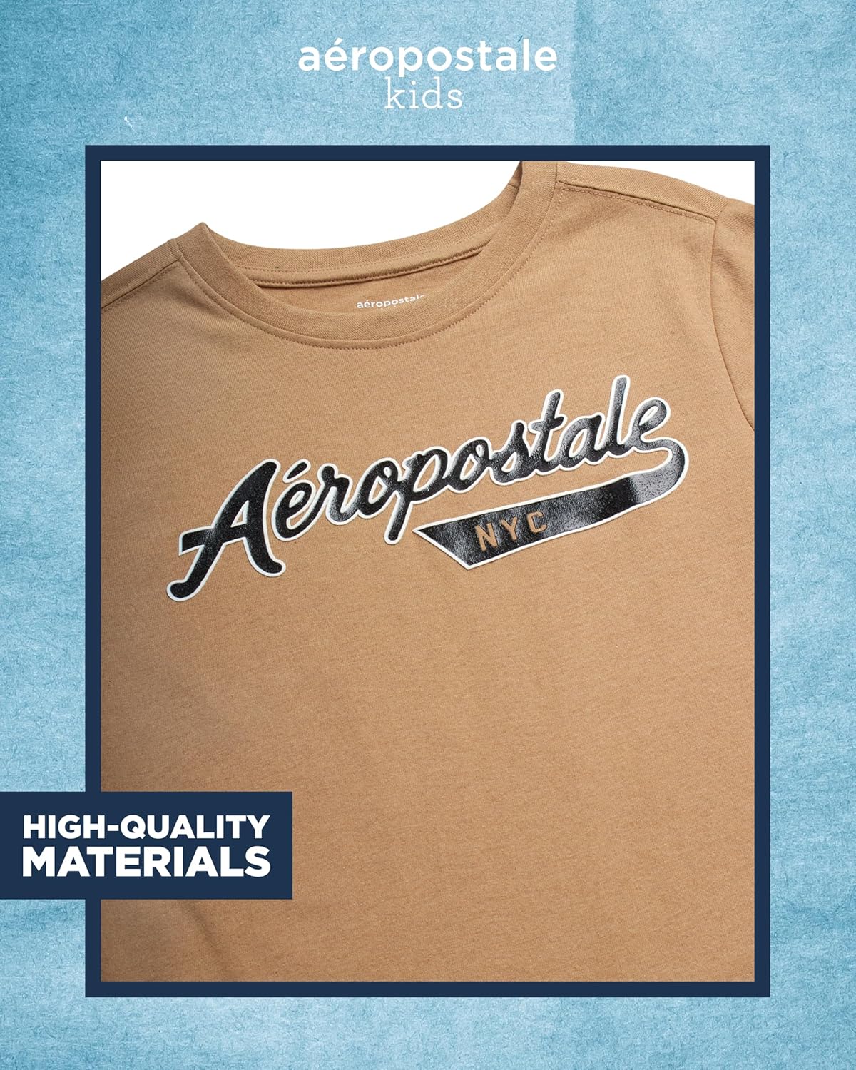 AEROPOSTALE Boys Graphic Tees - 2 Pack Soft Cotton Blend Boys Shirts - Short Sleeve Crewneck T-Shirts with Logo Prints (4-16) - Image 3