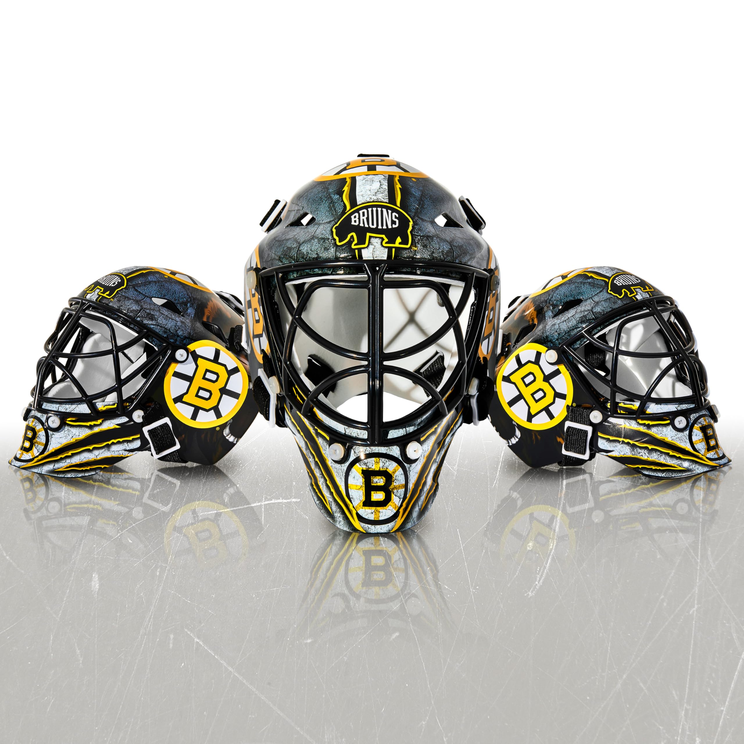 Franklin Sports NHL Team Logo Mini Hockey Torwart-Maske mit Etui, Sammler-Torwartmaske mit Offiziellen NHL-Logos und Farben