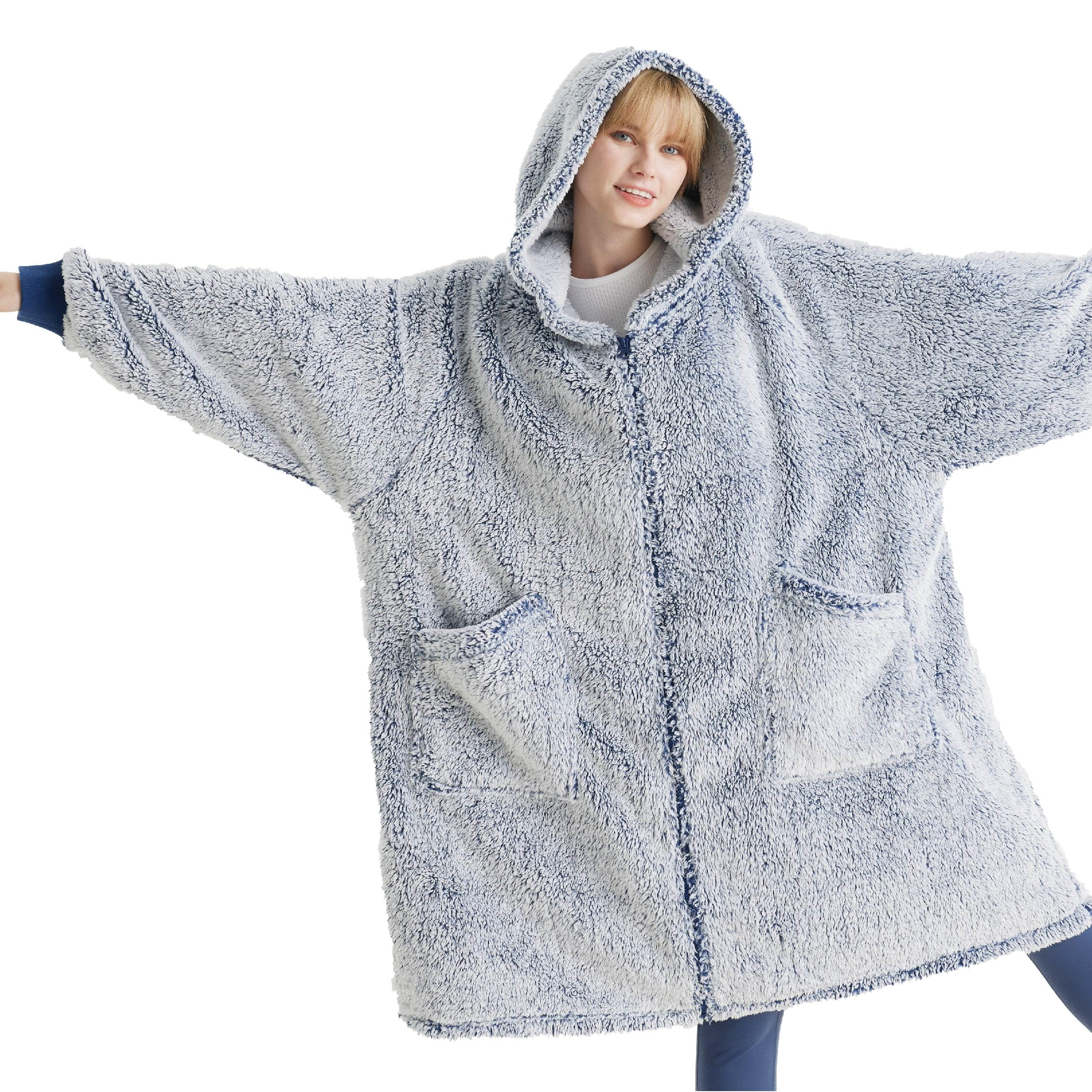 Bedsure Wearable Blanket Hoodie Zip Up