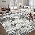 5x7 Area Rugs Washable Rug: Modern Abstract Living Room Rug Soft Anti-Skid Thin Carpet Indoor Floor Non-Shedding Carpets for Bedroom Dining Room Farmhouse Nursery Home Office - Blue Multi