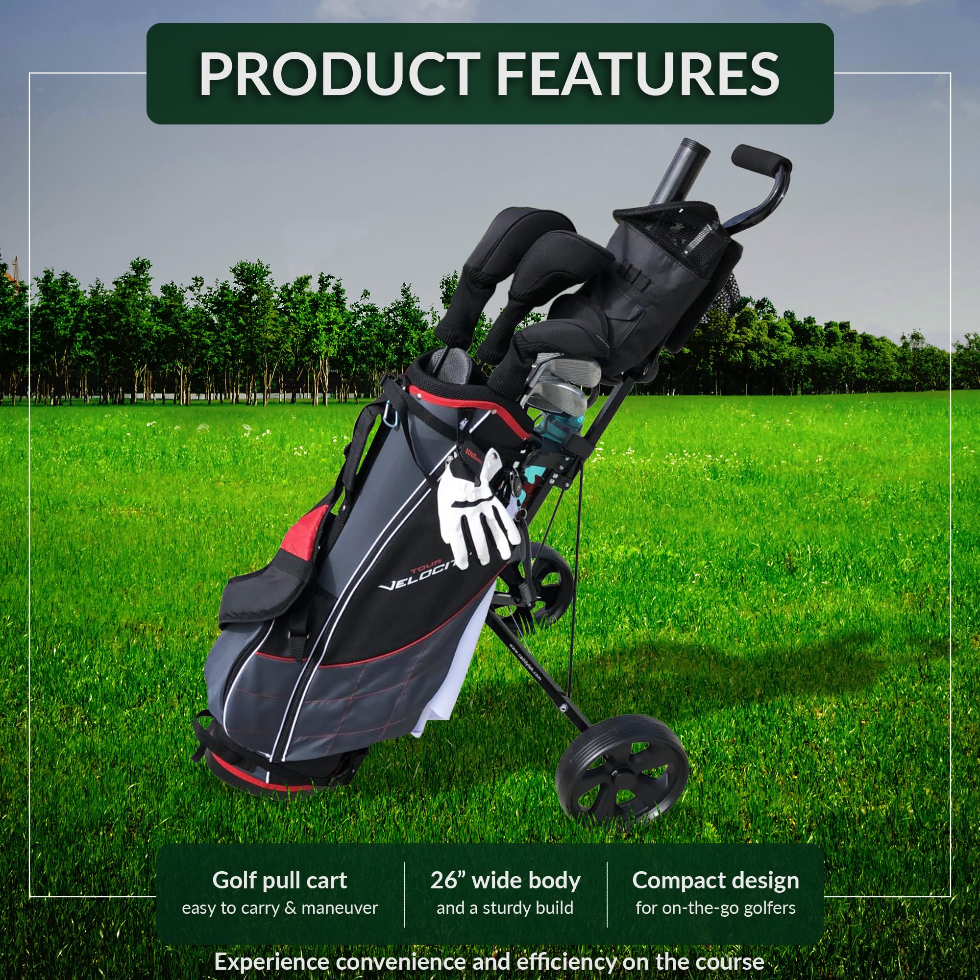 Caddytek CaddyLite 5.8, Carrello da Golf Unisex, Nero, One Sise