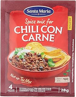 Santa Maria Chili Con Carne Seasoning Spice Mix - Mexican Seasoning for Corn Chip Dippings, Chili Con Carne Recipes - 0.98 Oz
