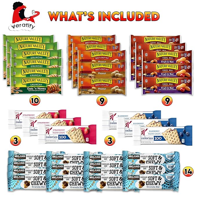 Veratify Variedad de Snacks Saludables Caja de 66 Unidades miniatura 3