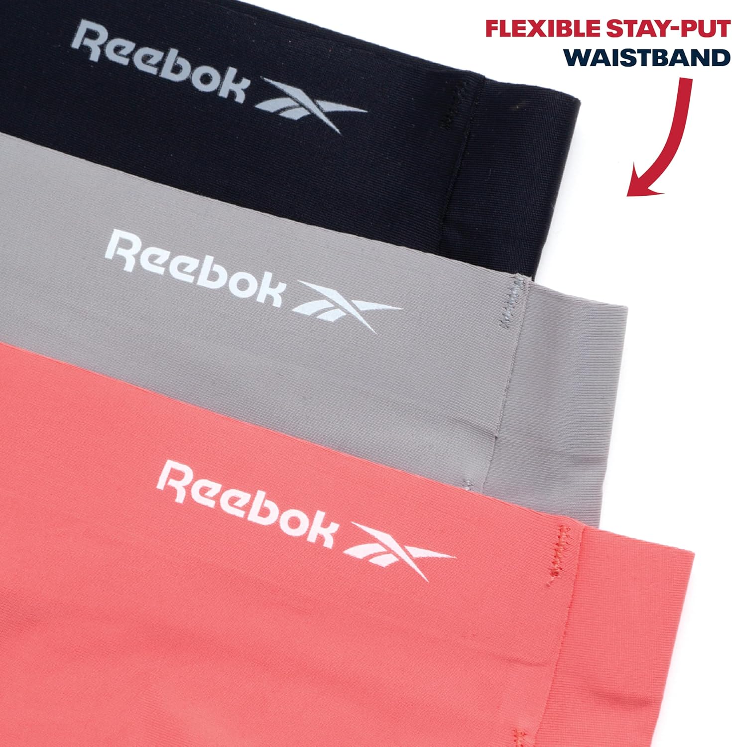 Reebok Womens Thong Underwear - 6 Pack Sexy Cut Seamless Thongs for Women - Breathable Stretch Performance Womens Underwear