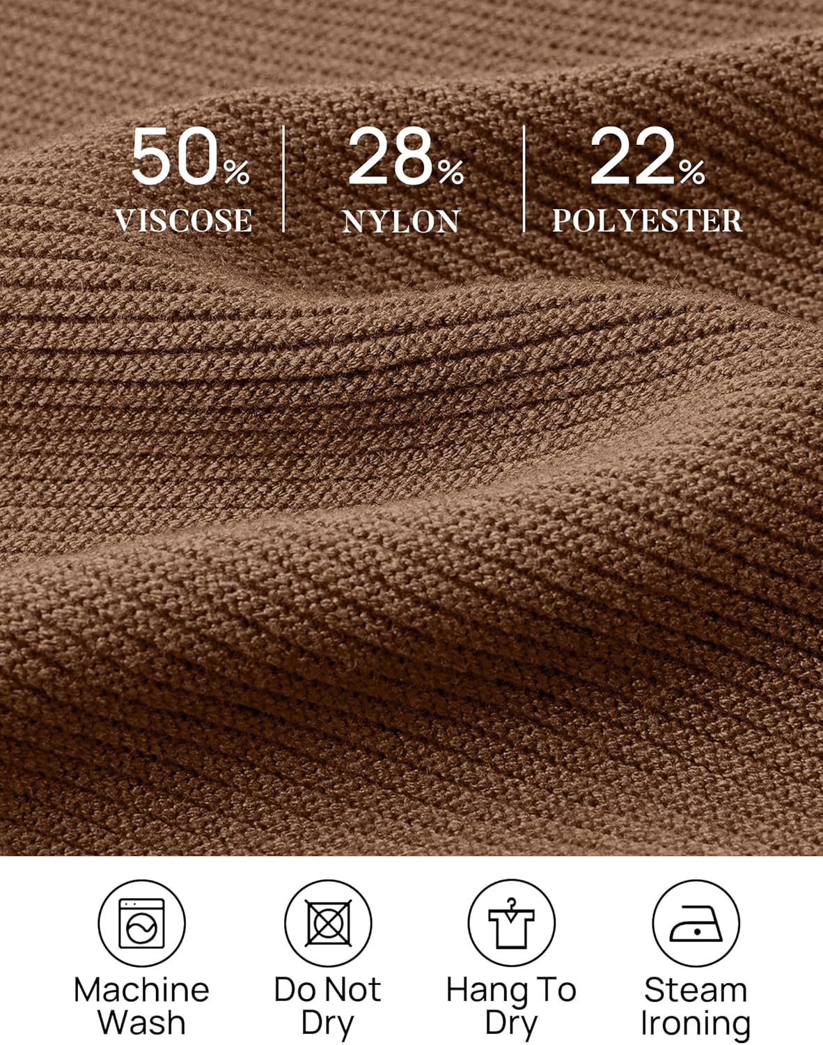 ZESICA Women's Spring Mock Neck Cropped Sweaters 2026 Long Sleeve Soft Ribbed Knit Pullover Jumper Tops - Image 7