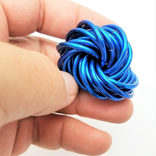 Miniatura 7 de Möbii Fidget Ball (Solid Color): Quiet Mobius ADHD Anxiety Stim Stress Relief Toy Tool for Home Travel Office or Desk (XL(Daydream), Full, Dark Iris)