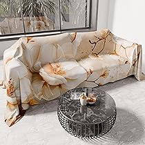 PETTI Artigiani Italiani – Telo Arredo in Microfibra, Copritutto, Copridivano 360×270 cm, Fantasia Floreale 25 12 | Telo Protettivo Lavabile, Copriletto e Copritavolo Multiuso per Divani