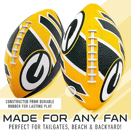 Vista 112 de Franklin Sports NFL Team Footballs - Rubber Youth Mini Balls for All Teams - Kids 8.5" Football + Air Pump Sets - Official NFL Licensed