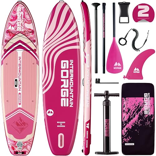 11'x34 Ultra Wide Inflatable Paddle Board, Stand Up Paddle Board &420lb Capacity for All Skill, Paddle Board for Yoga/Family, EVA Deck, US Fin, 100L Bag, High-Pressure Pump, Safety Leash