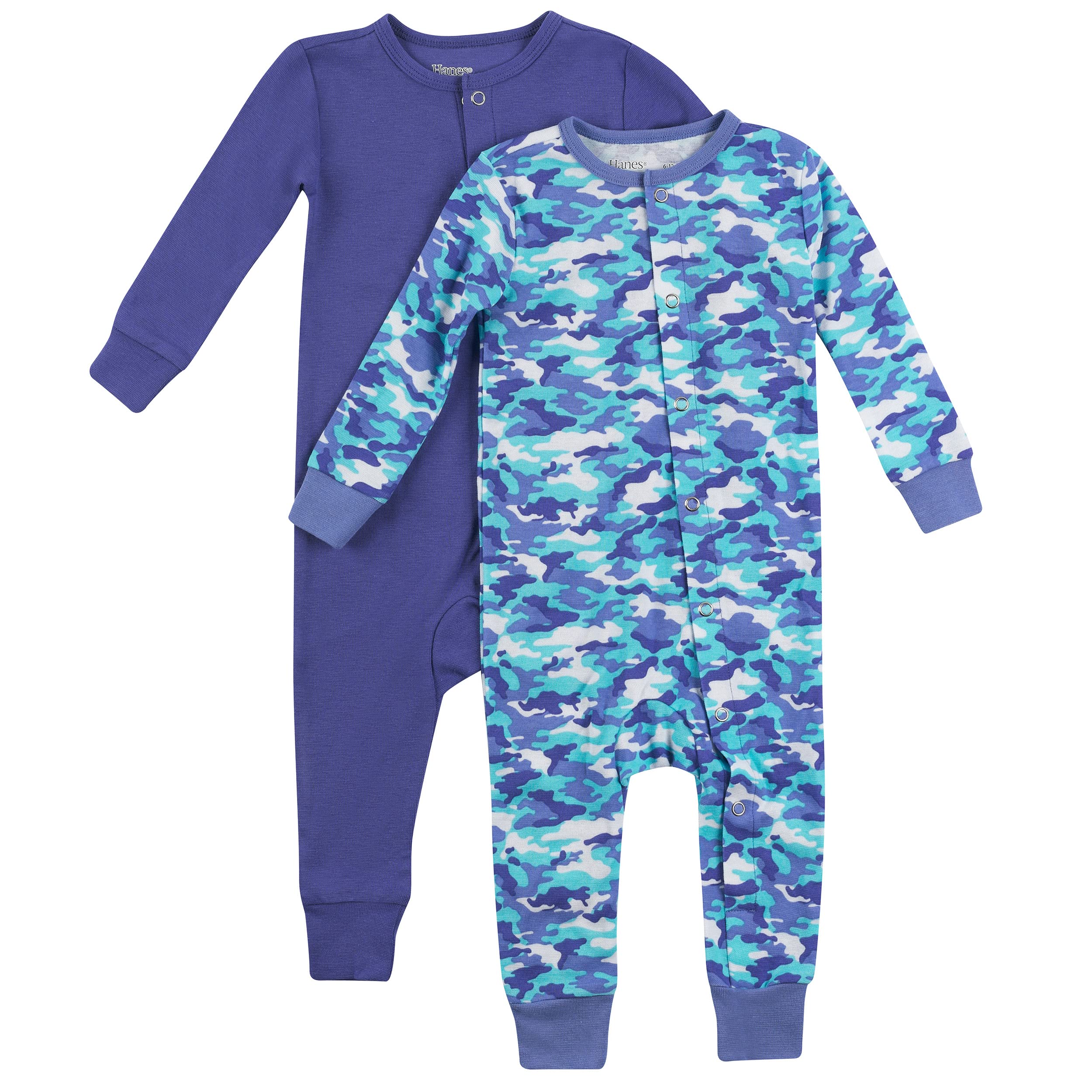 Hanes Suits, Ultimate Baby Flexy Knit Pajamas, Play and Sleep 2-Pack