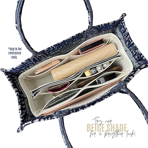 Miniatura 4 de Insert for Book Tote Organizer Medium, Small Book Tote Organizer Insert Best Fit Detailed Size, Large Book Tote Bag Organizer (For Medium Book Tote,