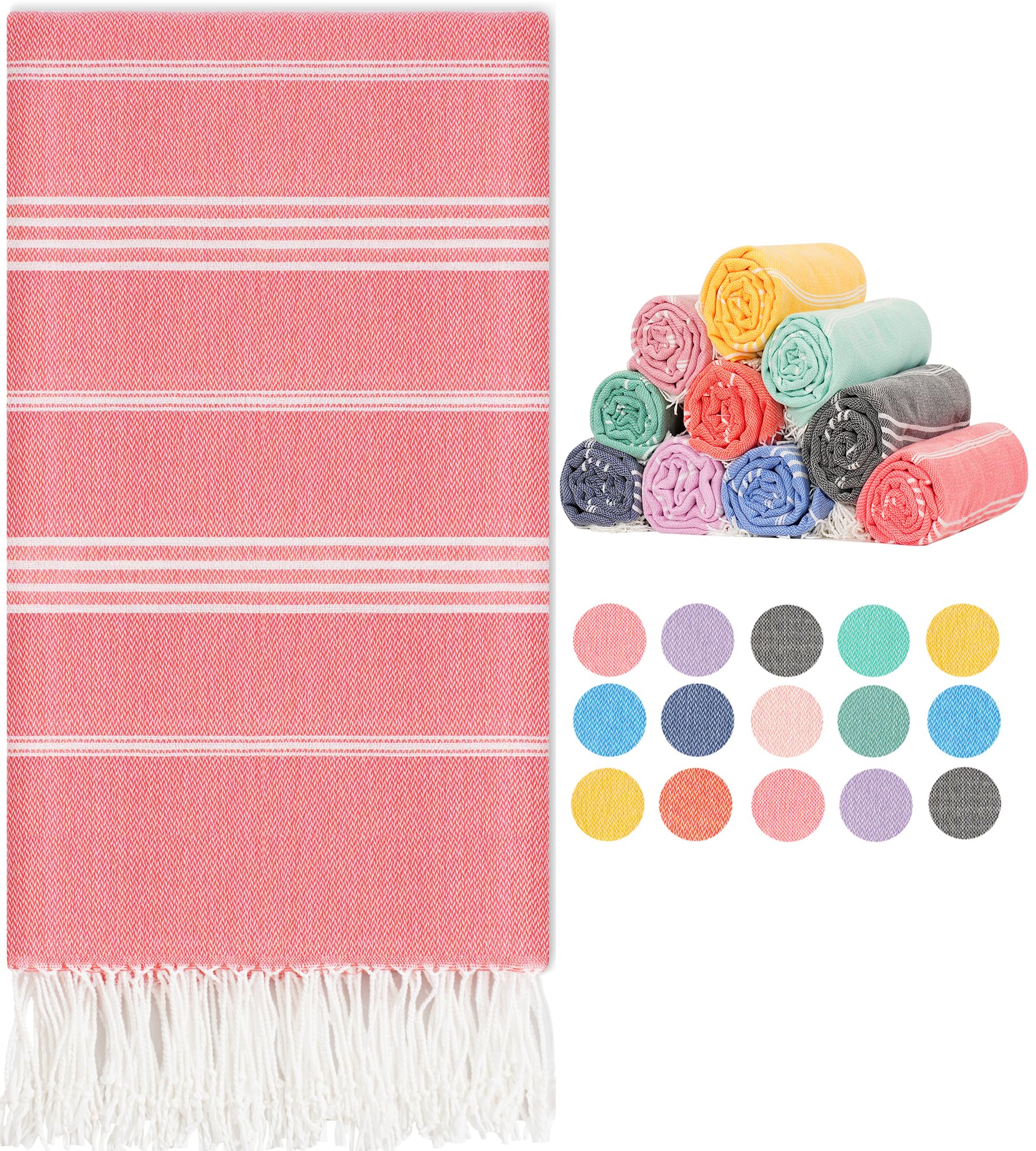 Turkish Beach Towels Women Bikini Wrap Beach Cover Up Sarong Pool Swim Towel Accessories Swim Gear Essentials Must Haves Summer Mexico Vacation Necessities Europe Honeymoon Trip Stuff Hawaii Gifts