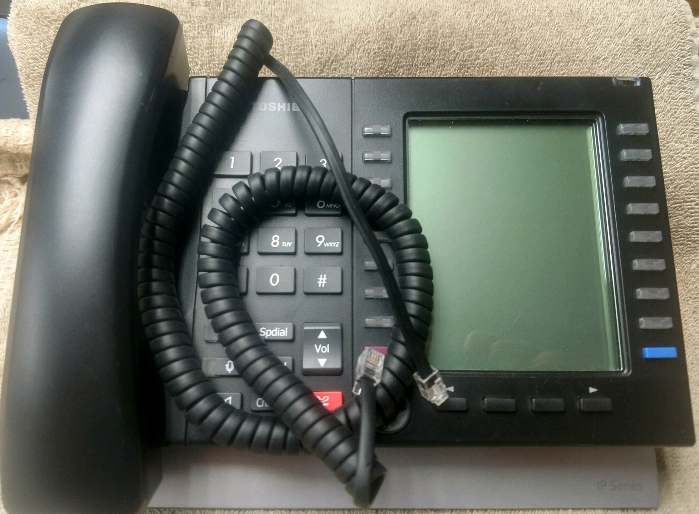 DIY-BizPhones 10 Pack Black 12' Ft Handset Cords Compatible with Toshiba Phone DP5000 IP5000 Series DP5022 DP5032 DP5122 DP5130 IP5022 IP5032 IP5122 IP5131 S SD SDL SDM Flat Receiver Curly Coil Lot