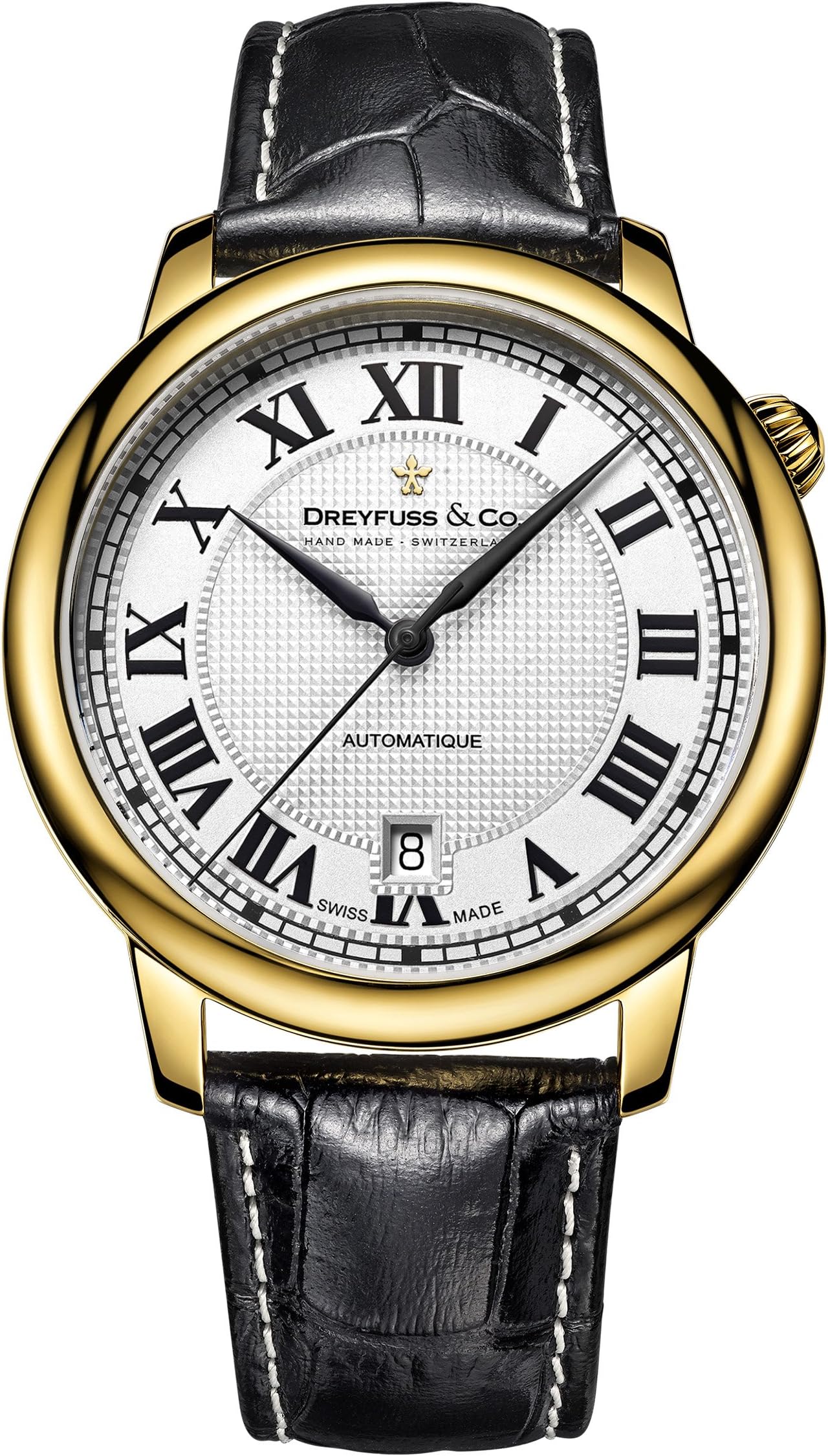 Dreyfuss Mens Analogue Classic Automatic Watch with Leather Strap DGS00150/01