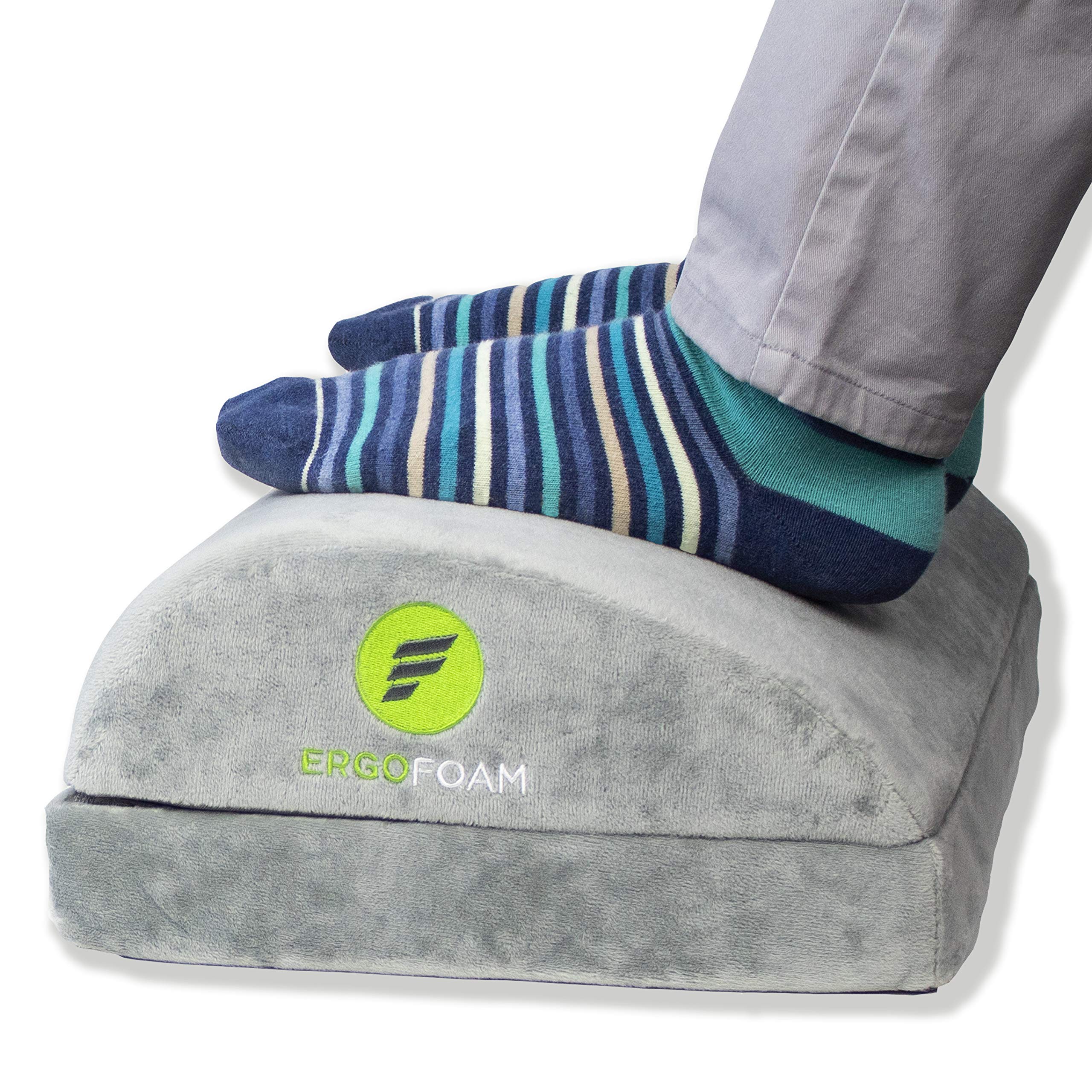 ErgoFoam Adjustable Desk Foot Rest for Added Height Orthopedic
