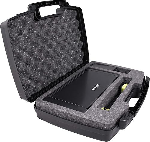 Miniatura 8 de CASEMATIX Funda de viaje compatible con Epson WF-100 y WF-110 impresora móvil inalámbrica, cartuchos de tinta, adaptador de corriente, cables