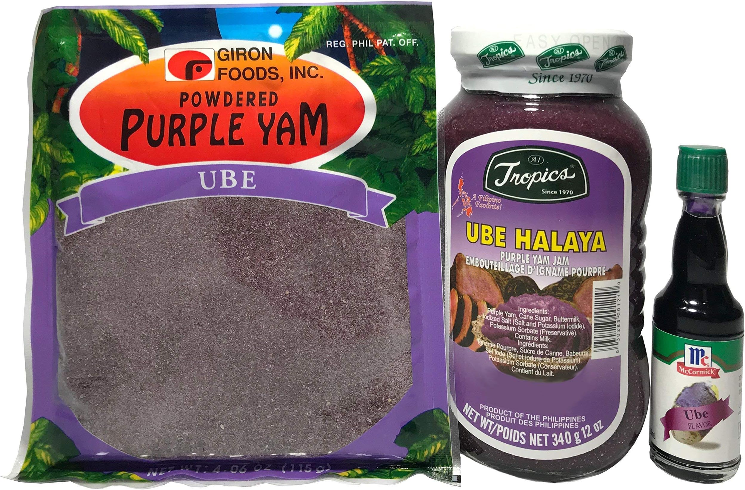 WFM Purple Yam Ube Delight (Purple Yam Jam, Powdered Ube and Ube Flavoring Bundle)