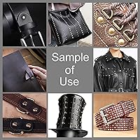 Vista 6 de YORANYO 340 juegos de kit de remaches de cuero de tamaños mixtos, remaches para cuero, remaches de doble tapa, tachuelas para ropa y tela