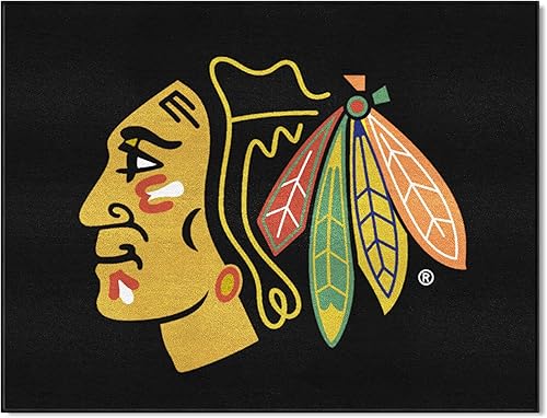 FANMATS 10368 Chicago Blackhawks All-Star - Alfombra de 34 pulgadas x 42.5 pulgadas, alfombra de decoración del hogar y tapete trasero