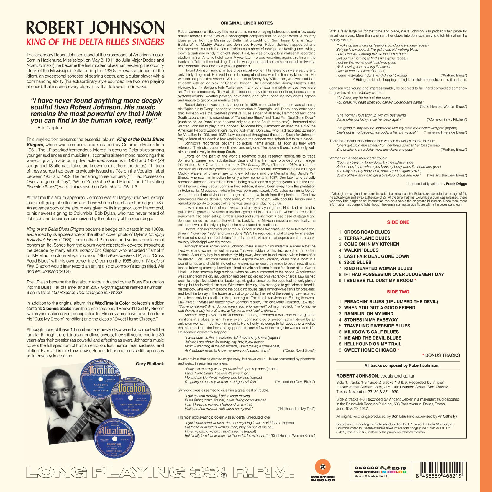 King of the Delta Blues Singers + 2 Bonus Tracks