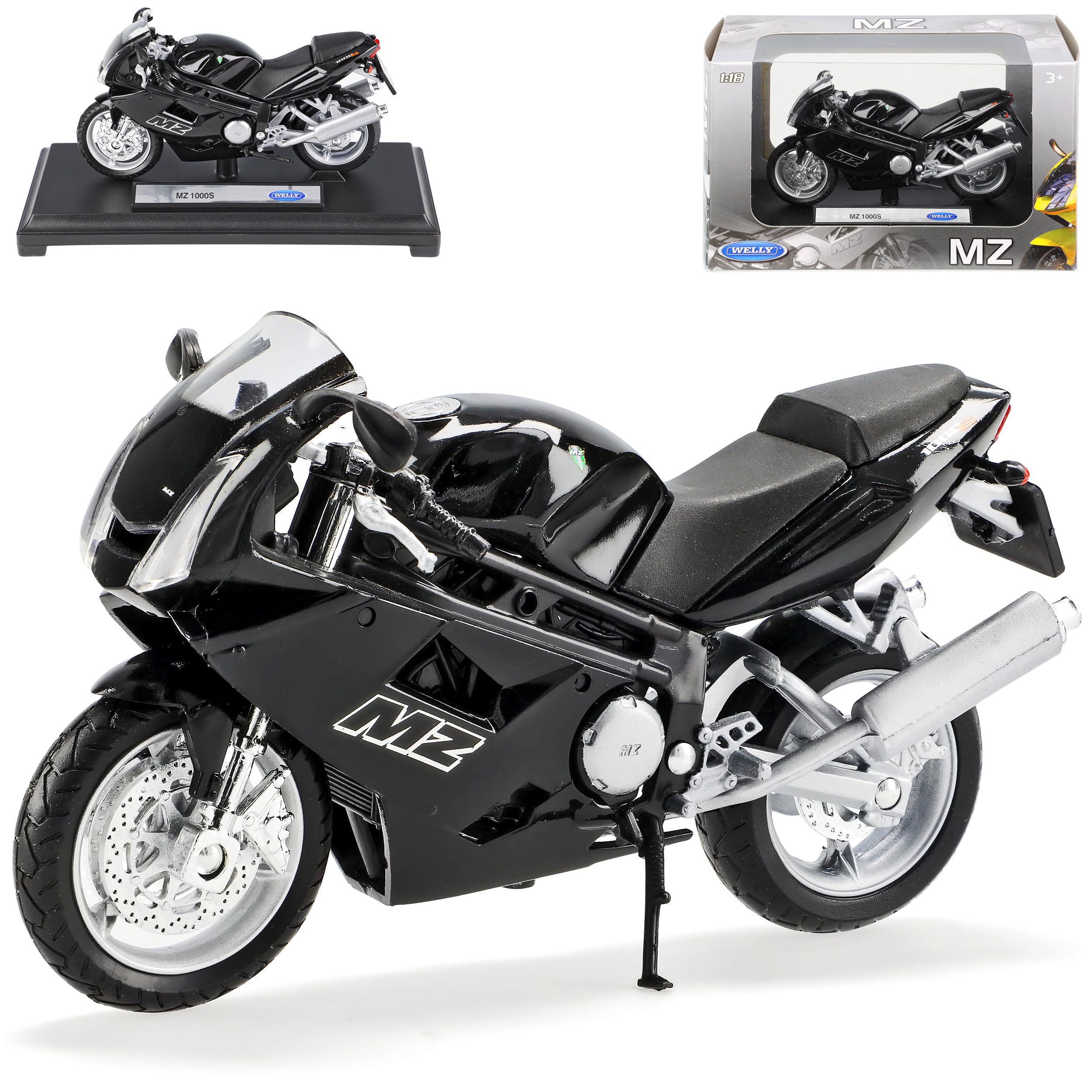 Amazon.co.jp: mz 1000s 1000 S Schwarz 1/18 Welly Modellmotorrad