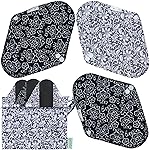 Wegreeco Reusable Menstrual Pads - Soft Cloth Sanitary Pads | Panty Liners - 6 Pack with 1 Cloth Wet Bag (Black, Grey Lace, X-Large)