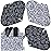 Wegreeco Reusable Menstrual Pads - Soft Cloth Sanitary Pads & Panty Liners - 6 Pack with 1 Cloth Wet Bag (Black, Grey Lace, Medium)