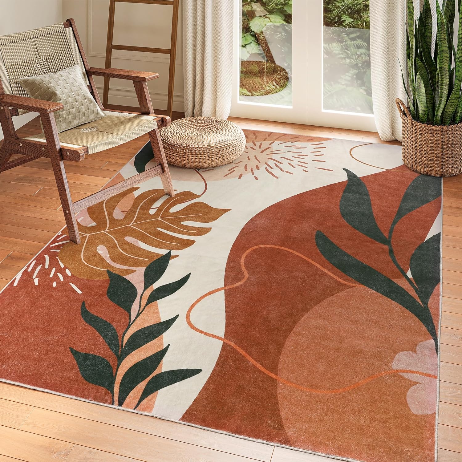 Washable Rug Stain Resistant Area Rugs for