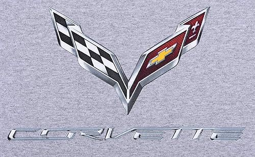 Miniatura 3 de JH DESIGN GROUP Camiseta Chevy Corvette C7 Emblem Mujer Negro Rojo Heather-Gris