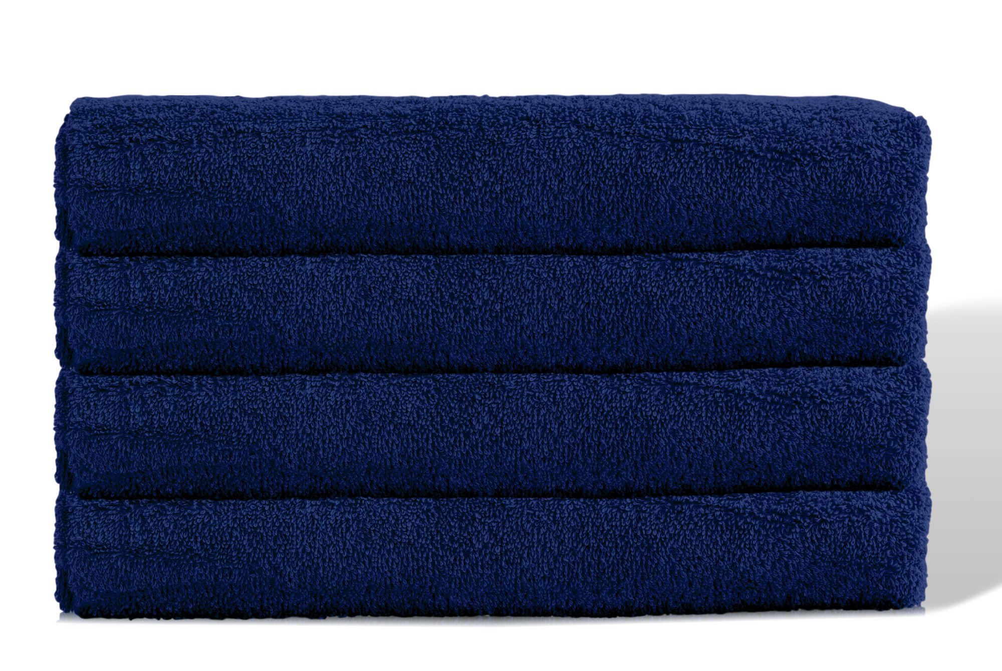 Puffy Cotton Large Bath Towel - 4 Pack Set - Oversize Bath Sheet (Hotel, Spa, Bath) Super Soft and Absorbent (Navy Blue)