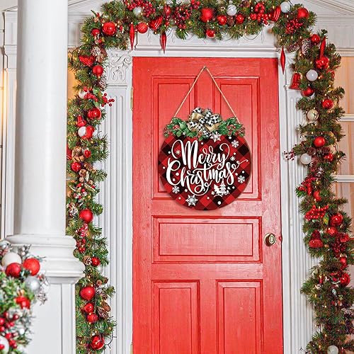 Miniatura 4 de Thyle 2 letreros de bienvenida de Navidad para puerta delantera, gnomo de madera, decoraciones de Navidad para interiores y exteriores, hogar,