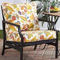 Vista 69 de Greendale Home Fashions 2-Piece Outdoor Deep Seat Cushion Set, Steel Blue Stripe