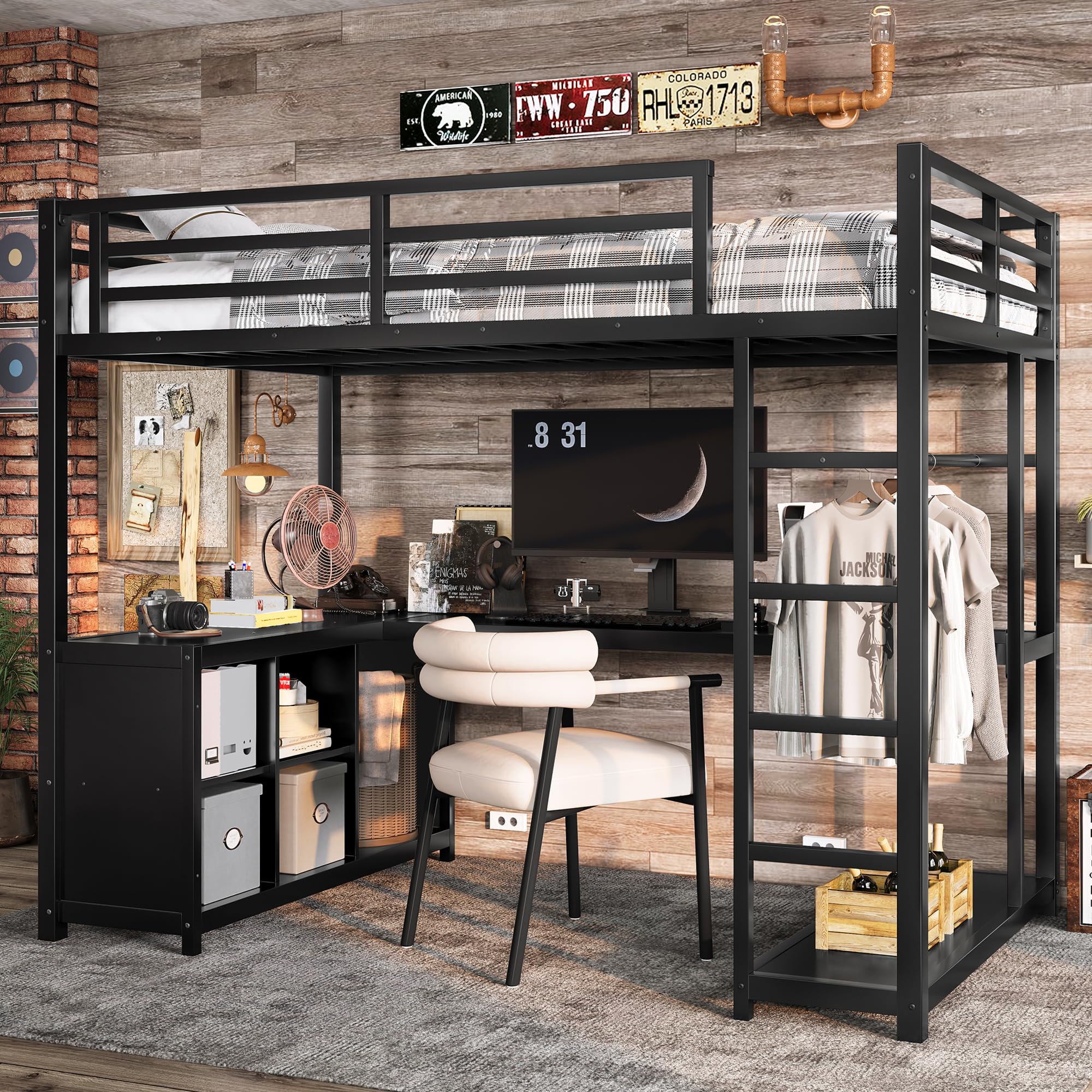 Photo 1 of **Parts Only*** Bellemave Twin Loft Bed with L Desk