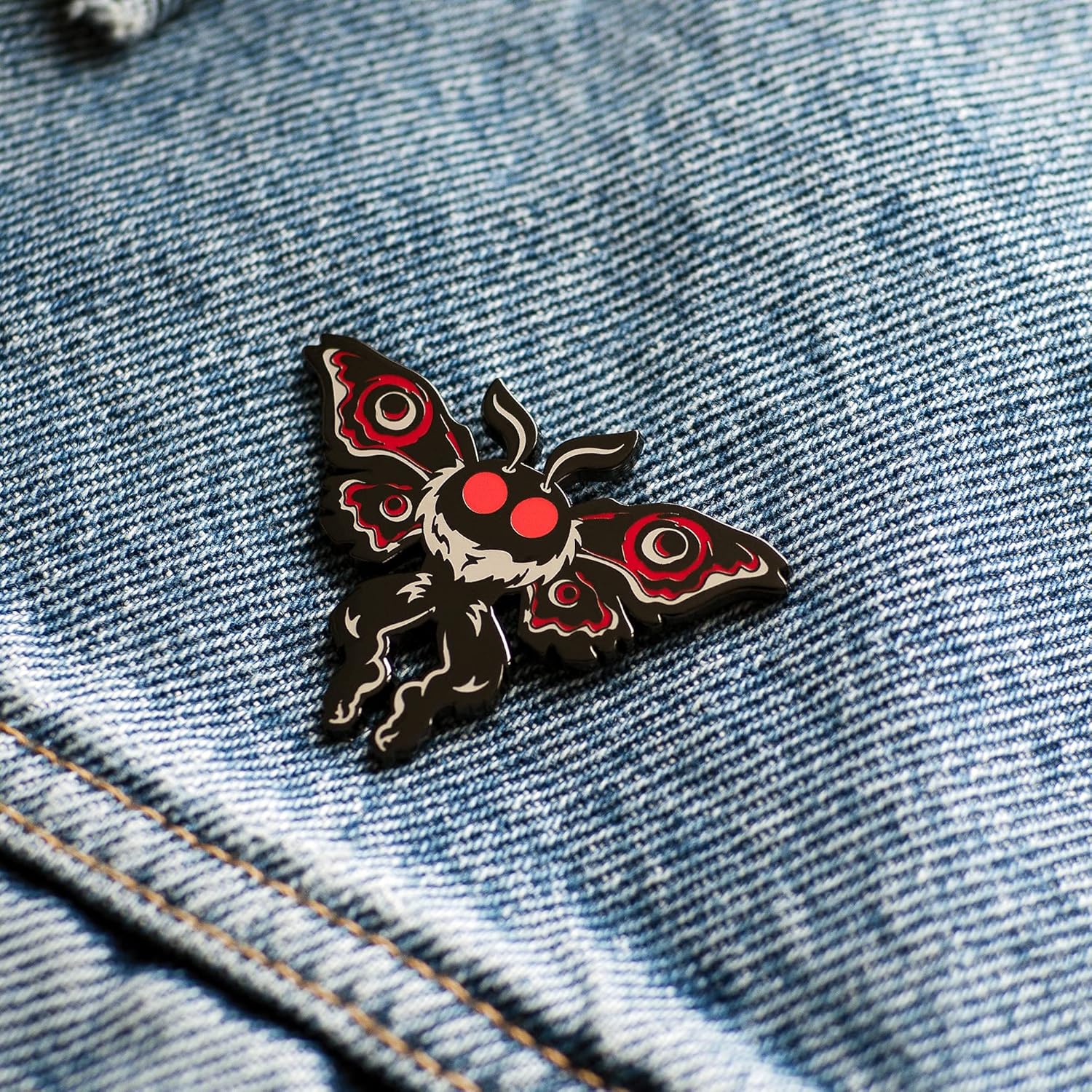 Winks For Days Mothman Cryptid Creature Hard Enamel Lapel Pin - Image 5