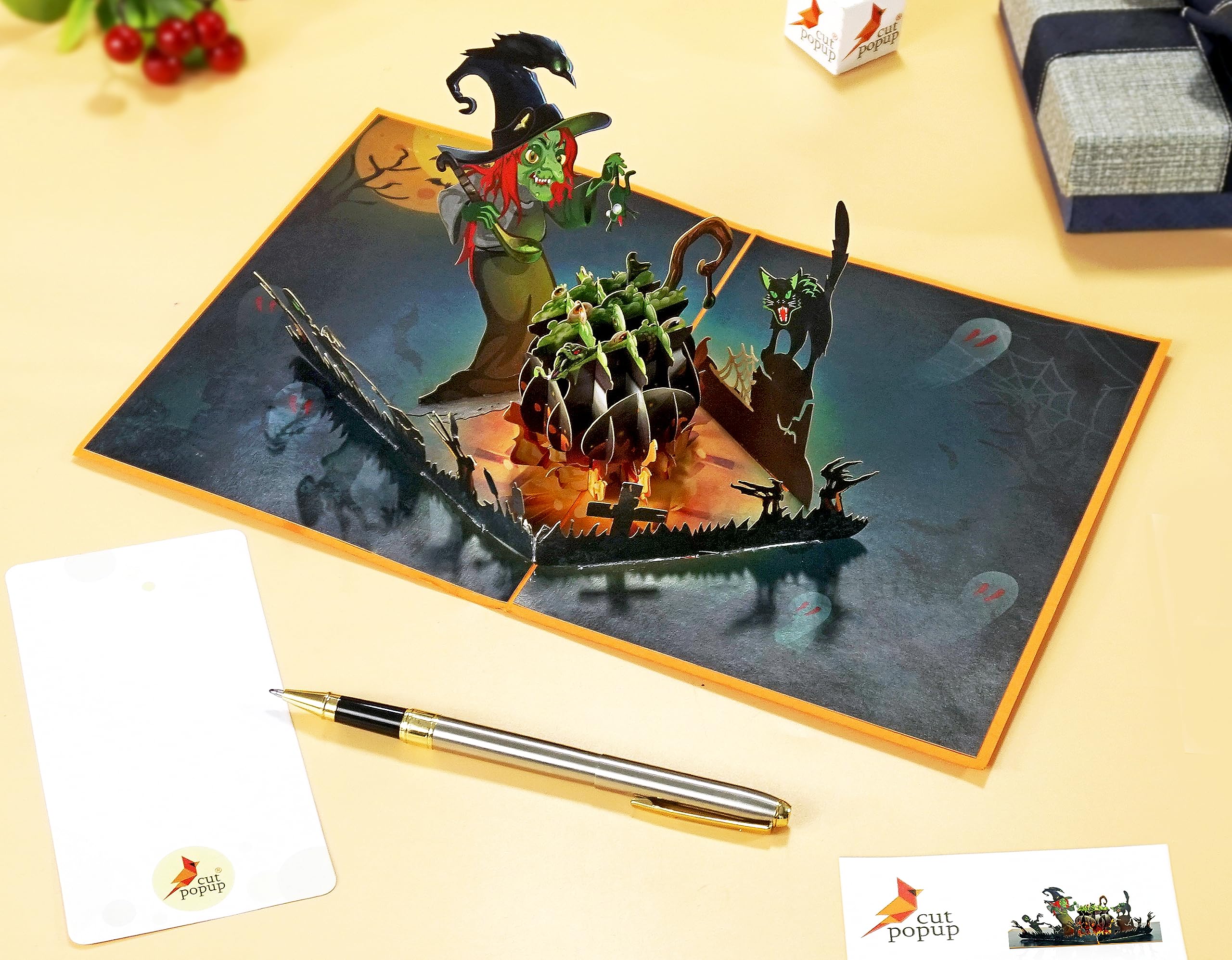CUTPOPUP Halloween Cards Pop Up, Trick or Treat, 3D Pop Up Greeting Halloween Card for Family Members Friends, Lover, Her - Image 3