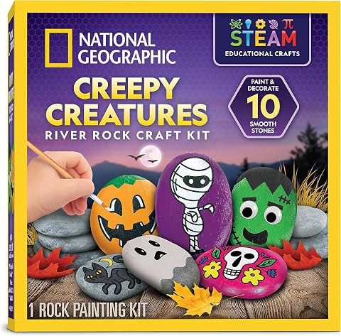 National Geographic Creepy Creatures Rock Painting Kit