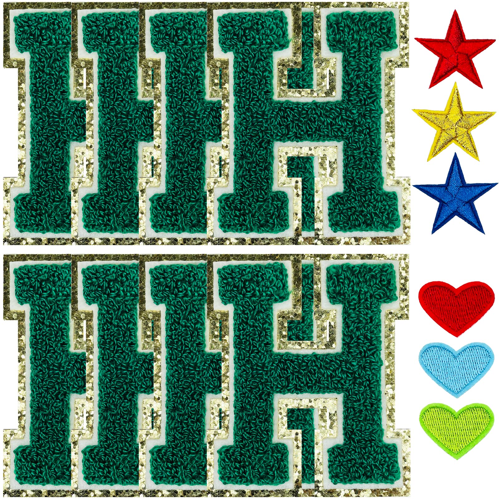 Buy Jongdari Iron on Letters for Clothing, 8 Pcs Chenille Letter