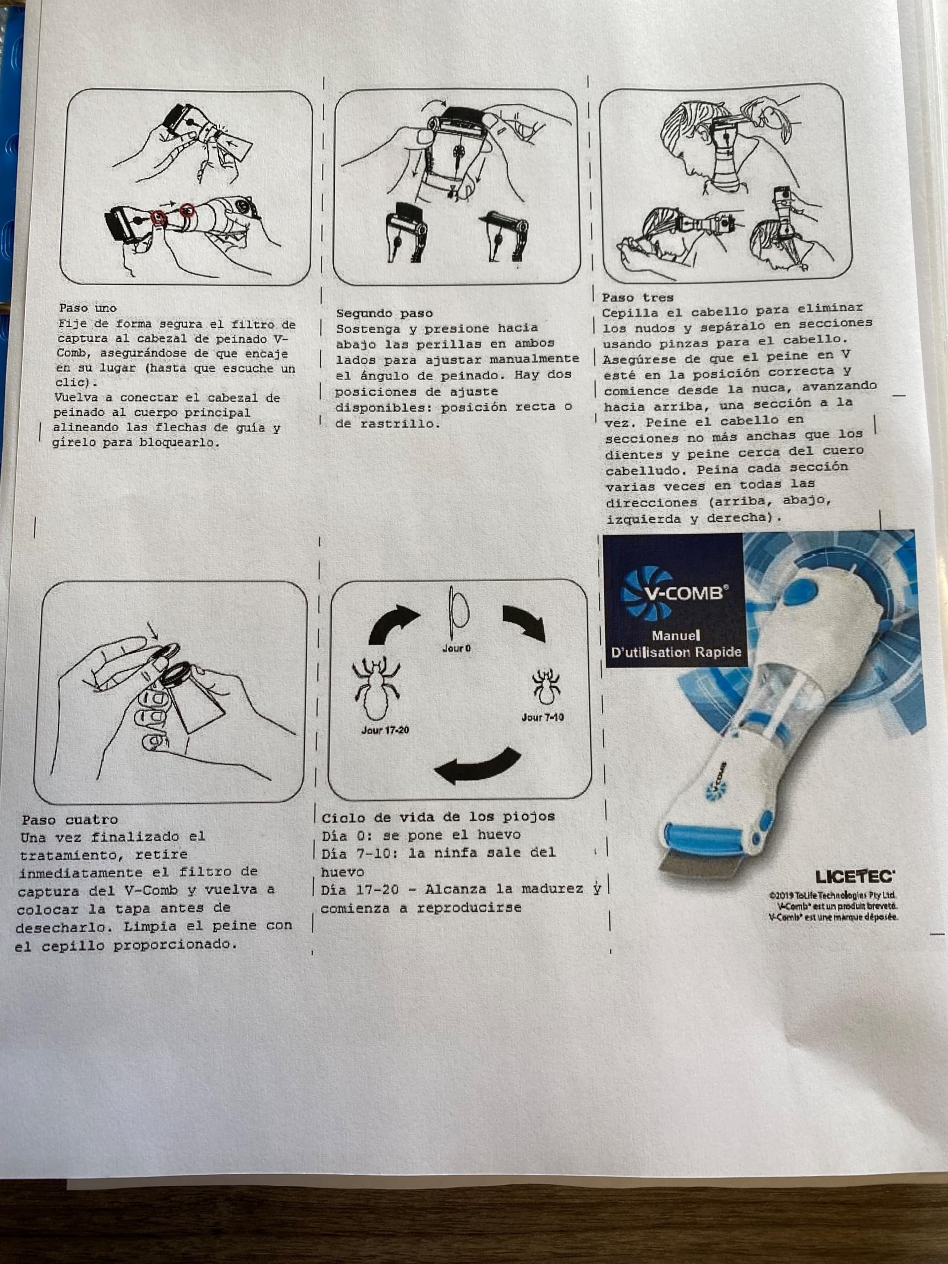 Licetec électrique Peigne à Poux - sans produits chimiques ( avec 4 filtres inclus) | Sans Produits Chimiques, 4 Filtres Inclus