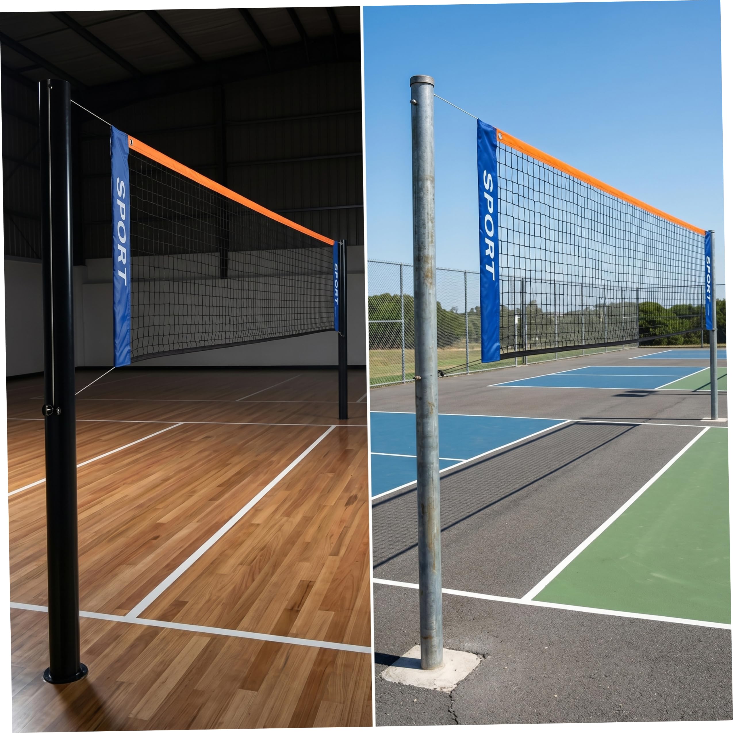 Red de bádminton, Red de Pickleball de poliéster Impermeable con Bordes Reforzados.