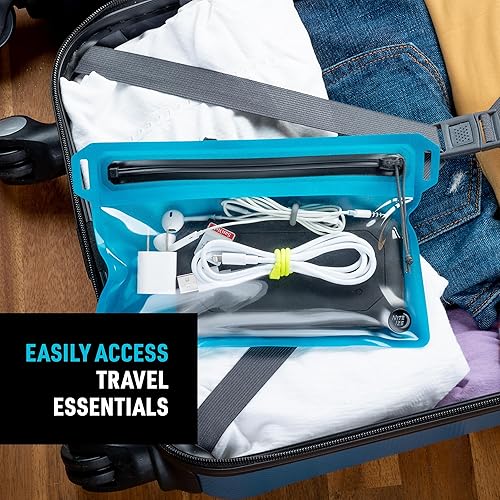 Miniatura 7 de Nite Ize RunOff - Bolsa de viaje impermeable - TRU Zip - Bolsa seca para teléfono y necesidades de viaje - Compatible con pantalla táctil - Azul,